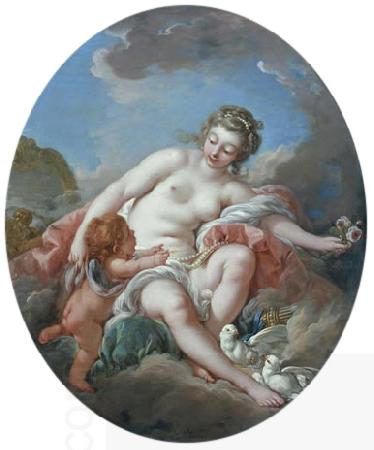 Francois Boucher Venus Restraining Cupid oil painting picture